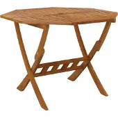 Syfax Klappbarer Gartentisch 90x75 cm Massivholz Akazie