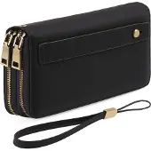 Sonstiges GAEKEAO Geldbörse Damen RFID Clutch Groß Schwarz