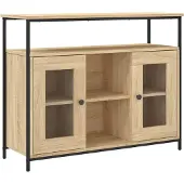 Syfax Sideboard Sonoma-Eiche 100x35x80 cm Holzwerkstoff