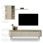 AEA 2tlg.Wohnzimmer Set Besteht aus TV Lowboard+Wandschrank mit Regal