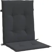 Syfax Gartenstuhlauflagen für Niedriglehner 2 Stk. Schwarz 100x50x3cm