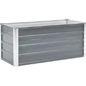 Syfax Garten-Hochbeet Verzinkter Stahl 100x40x45 cm Grau