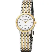 Regent Damen-Armbanduhr silber gold Analog F-1048 Edelstahl-Armband D2URF1048