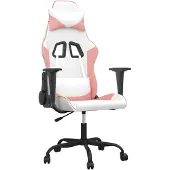 Syfax Gaming-Stuhl Weiß und Rosa Kunstleder