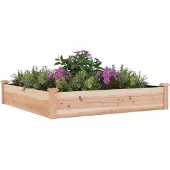 Syfax Hochbeet mit Einsatz 120x120x25 cm Massivholz Tanne