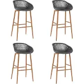 Syfax Barhocker 4 Stk. Grau