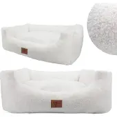 Odol-Plusz Hundebett Waschbar Hundekissen flauschig 95x75 Hundesofa, erhöhte Ränder