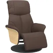 Syfax Relaxsessel mit Fußteil Braun Kunstleder