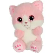 GIPSY TOYS Plüschtier Katze, CUTYDOOS PINKY, 13 cm, Puderrosa, Weiche Textur, Glitzeraugen