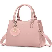 Sonstiges IGOLUMON Damen Handtasche Mittelgroß Leder Rosa Elegante Henkeltasche