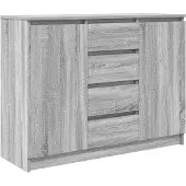 Syfax Sideboard mit Schubladen Grau Sonoma 100,5x35x76 cm