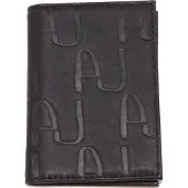 Giorgio Armani 9549S JEANS Uni-Kreditkartenetui aus schwarzem Leder