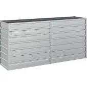 Syfax Garten-Hochbeet 160x40x77 cm Verzinkter Stahl Silber