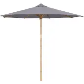 Syfax Garten-Sonnenschirm Dunkelgrau Ø 270 x 260 cm Bambus