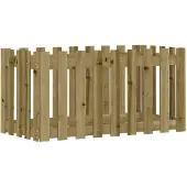 Syfax Hochbeet Lattenzaun-Design 100x50x50 cm Kiefernholz Imprägniert