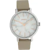 Oozoo Leder Damen Uhr Analog Quarzuhr Armband taupe hellbraun Timepieces D2UOC10112
