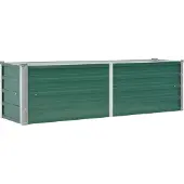 Syfax Garten-Hochbeet Verzinkter Stahl 160x40x45 cm Grün