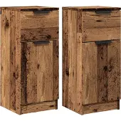 Syfax Sideboards 2 Stk. Altholz-Optik 30x30x70 cm Holzwerkstoff