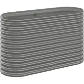 Syfax Hochbeet Verzinkter Stahl 114x40x68 cm Grau