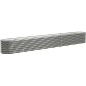 Syfax Hochbeet Verzinkter Stahl 332x40x36 cm Grau
