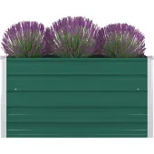 Syfax Hochbeet 100 x 100 x 45 cm Verzinkter Stahl Grün