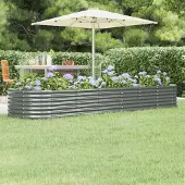 Syfax Hochbeet Verzinkter Stahl 296x80x36 cm Grau
