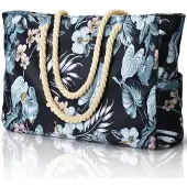 Sonstiges Große Wasserdichte Strandtasche mit Reißverschluss und Blumenmuster