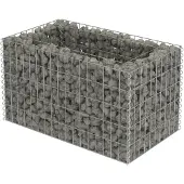 Syfax Gabionen-Hochbeet Verzinkter Stahl 90×50×50 cm