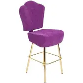 AEA Modern Lila Stuhl Designer Barhocker Textil stilvoll Luxus Möbel Hocker