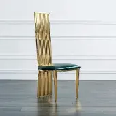 AEA Gold-Grüner Esszimer Hochstuhl r Einsitzer Holz Polsterstühle