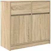 Syfax Sideboard mit Schublade Sonoma-Eiche 80x34x76 cm Holzwerkstoff
