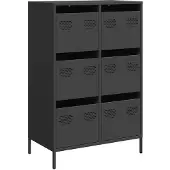 Syfax Highboard Schwarz 68x39x101,5 cm Stahl