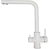 OEM DQOK Küchenarmatur, Doppelgriff-Design, gebürsteter Edelstahl, ssd wh, G1/2