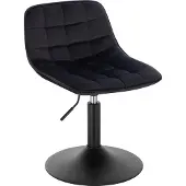 Merkloos Barkhocker – Schwarz – Samt – Höhenverstellbar – Industrial Stil – 1 Stück