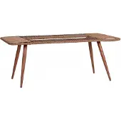 AEA Couchtisch Hochwertig Braun Moderner Kaffeetisch Rattan Beistell Design Luxus