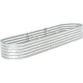 Syfax Garten-Hochbeet 320x80x44 cm Verzinkter Stahl Silbern