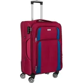 Peterson Burgunderroter Reisekoffer Trolley rovicky290960 für den Urlaub und Geschäftsreisen