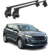 Menabo Dachträger Grundträger für Peugeot 5008 II 2020-2024 FL Stahl Schwarz 2x