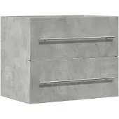 vidaXL Waschbeckenunterschrank Betongrau 60x38,5x48 cm Holzwerkstoff