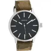 Oozoo Damen Herren Armbanduhr camouflage Muster Timepieces Lederarmband D2UOC10001