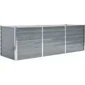Syfax Garten-Hochbeet Verzinkter Stahl 240x80x77 cm Grau