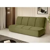 Beautysofa Sofa mit Schlaffunktion LEANO 3-Sitzer, Grün (Riviera36)