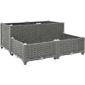 Syfax Hochbeet 80x80x38 cm Polypropylen