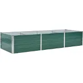 Syfax Garten-Hochbeet Verzinkter Stahl 240x80x45 cm Grün