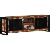 Syfax TV-Schrank 100x30x35 cm Massivholz Altholz