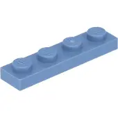LEGO 1x4 Platte 3710 - 100 Stück Sandblau