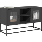 Syfax TV-Schrank Schwarz 100,5x39x60,5 cm Stahl