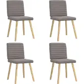 Syfax Esszimmerstühle 4 Stk. Taupe Stoff