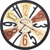 Syfax Wanduhr Metall 60 cm Mehrfarbig