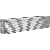Syfax Hochbeet Verzinkter Stahl 332x40x68 cm Silbern